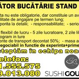 Lucrator bucatarie stand Sushi